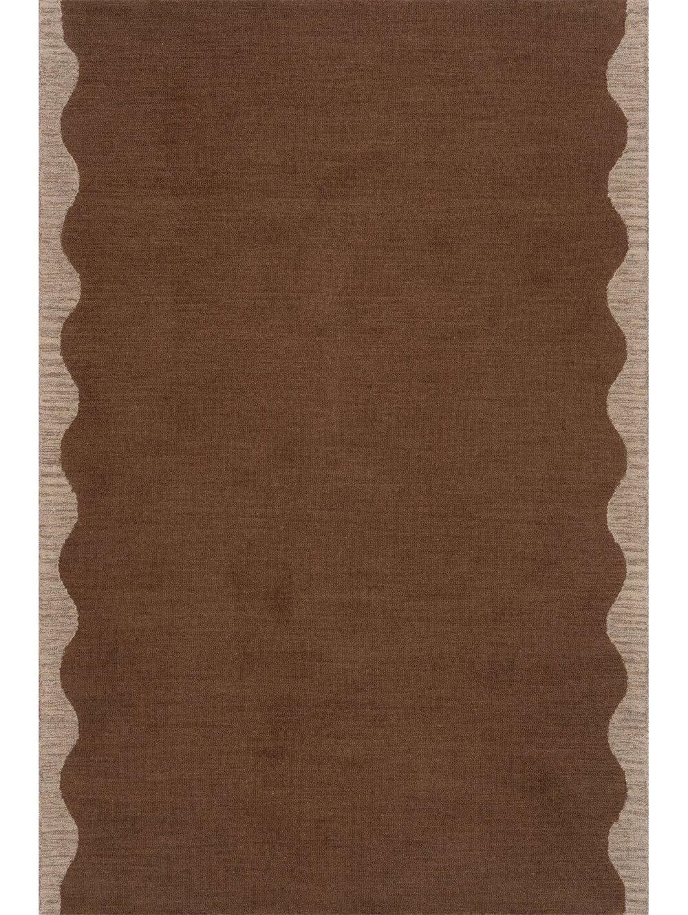 Rugs USA Ondine Solid Wool Rug by Nate Berkus | Chocolate Brown Size 7'6"x9'6"